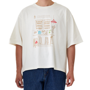 プリント×刺繡Tシャツ(ビッグシルエット)