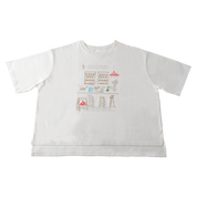 プリント×刺繡Tシャツ(ビッグシルエット)